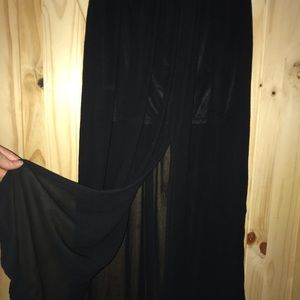 Long sheer black skirt